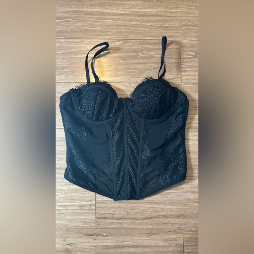 Garage Black Lace Bustier/corset